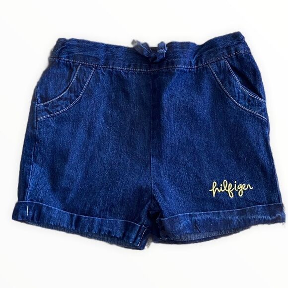 TOMMY HILFIGER | Yellow & Blue | COTTON TOP & SHORTS SET - Picture 4 of 9